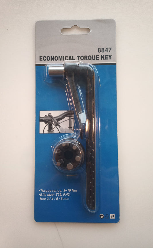 Compact Torque Wrench with Allen Key/T25/Phillips 2 MTB/Road Bike/Gravel Bike