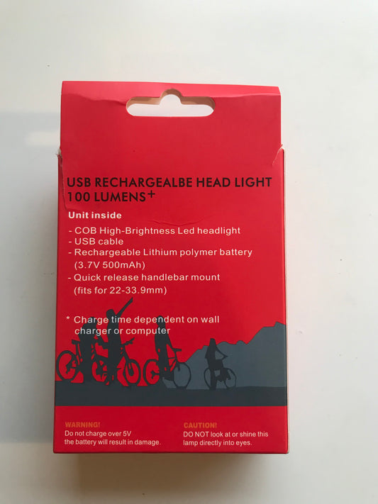 VeloSmith Rear LED Bike Light - USB Compatible - 6 Modes