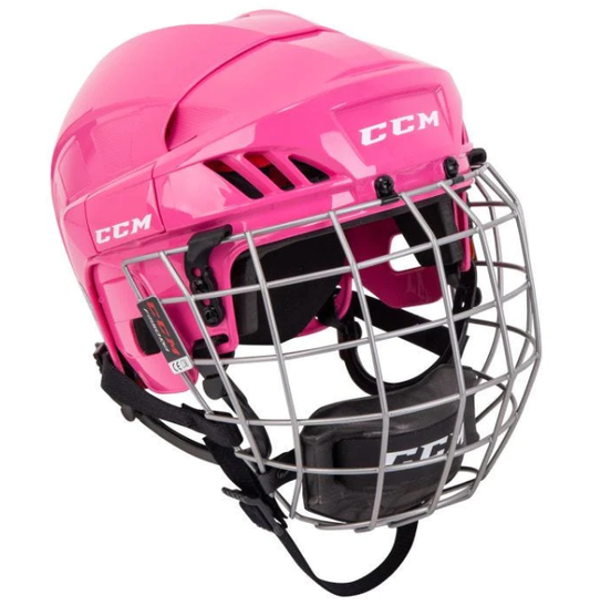 CCM HT 70C Tacks 70 Combo Hockey Helmet - Youth - 3/7 year old - Black & Pink