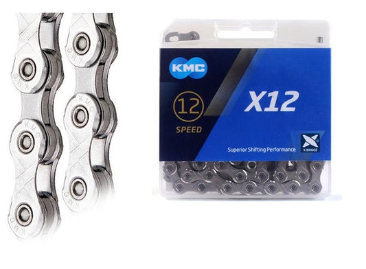 KMC 12 Speed X-12 Chain - 126 Links - Silver